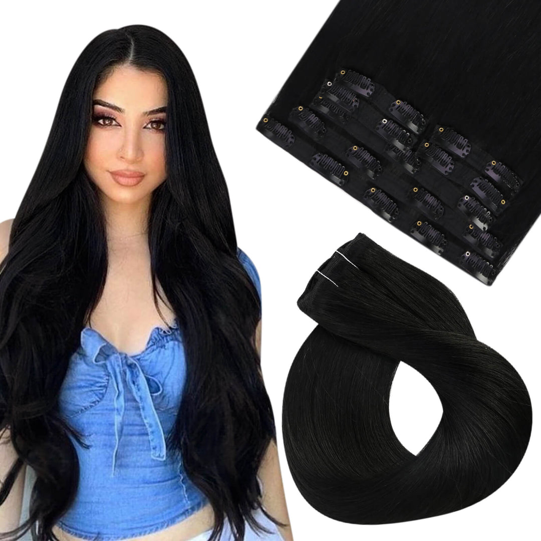 real hair clip in extensions black clip in hair extensions black hair extensions clip in