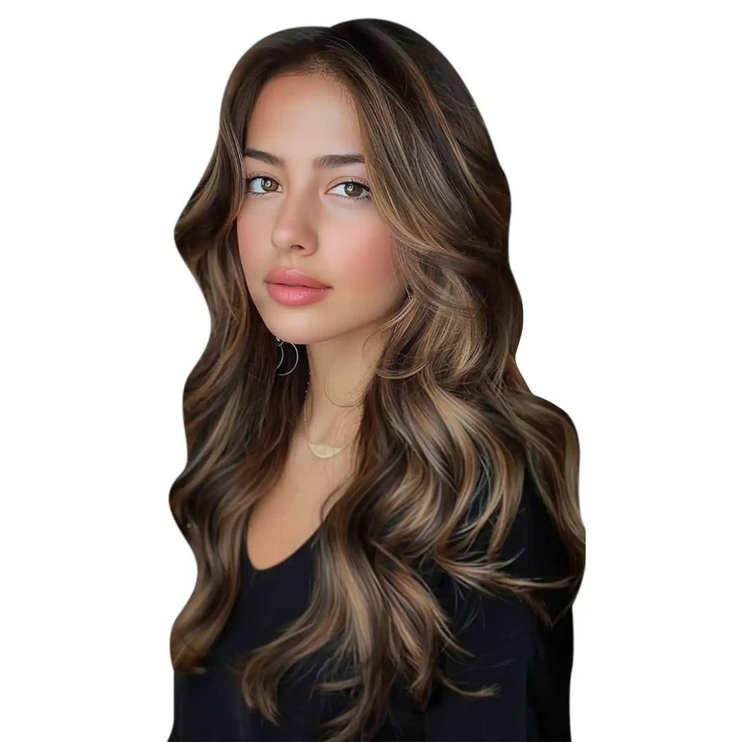 Easyouth Virgin Real Human Hair 6*6 inch Balayage Brown Hair Toppers