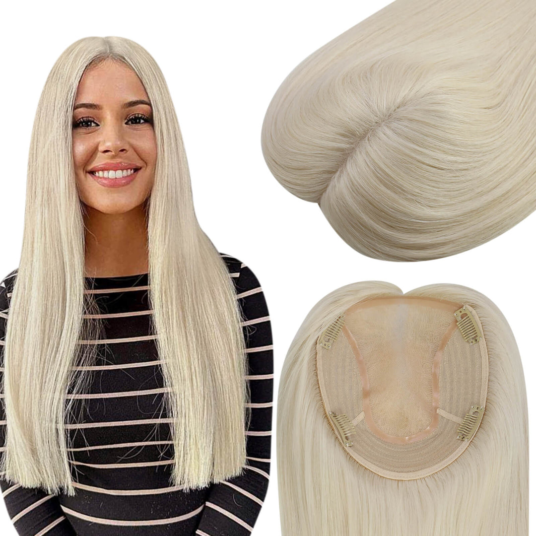 crown topper hair extension clip-in human hair topper women hair topper real hair topper
