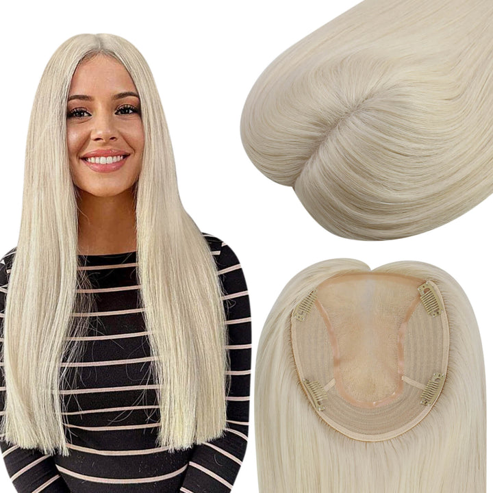 crown topper hair extension clip-in human hair topper women hair topper real hair topper