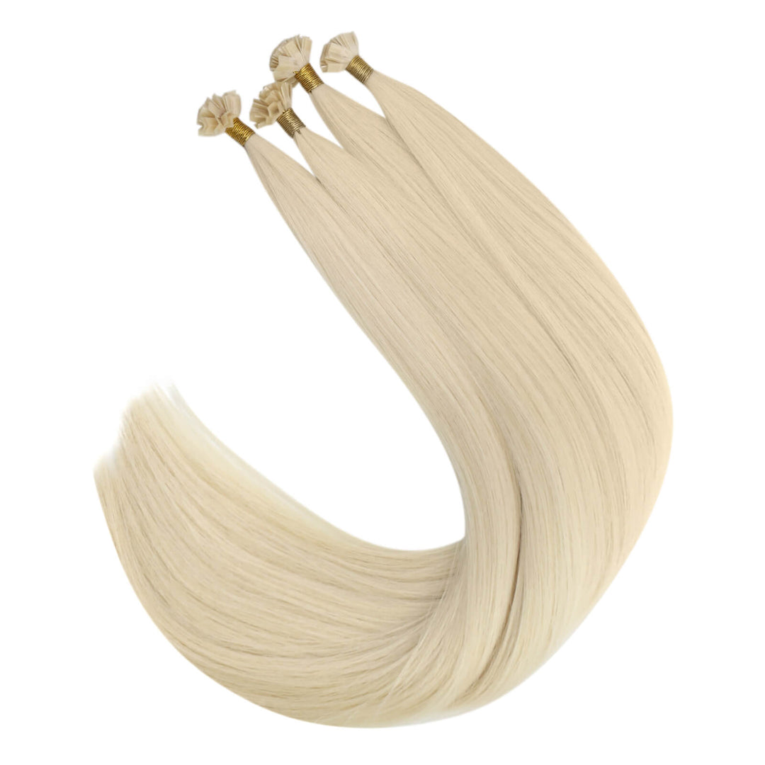 Ombre Blonde #60 K Tip Professional Keratin Tip Hair Extensions Hair Keratin Flat Tip extensions Premium Keratin hair extensions