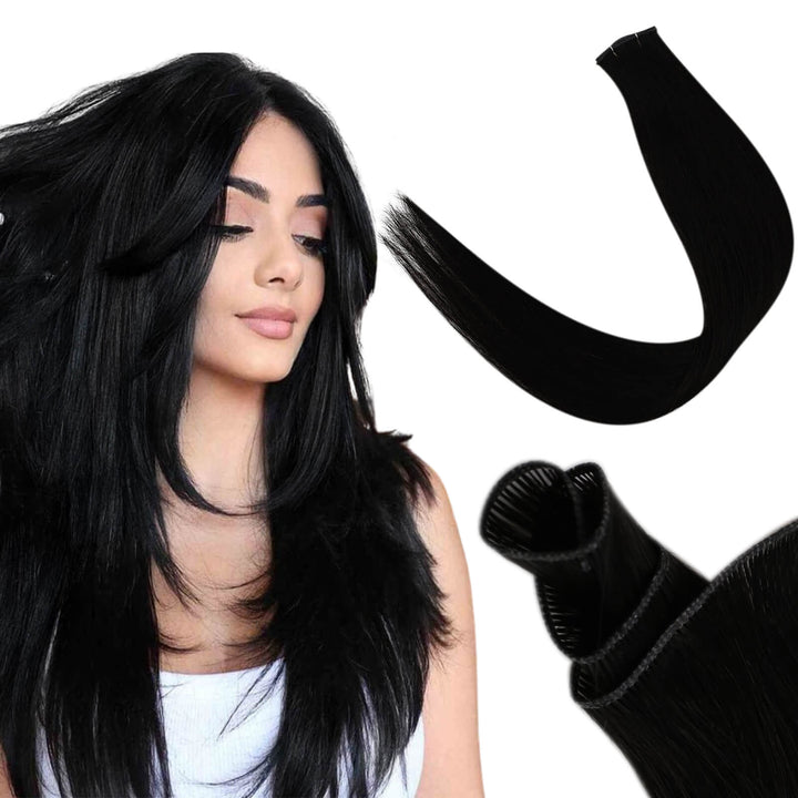 Sew in hair extensions,Weft hair extensions,Best hair extensions,genius hair weft,hybrid hair weft,sew in weft hair extensions