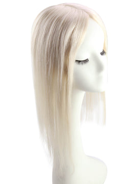 Toppers Hair Pieces 3*5inch Remy Human Hair Platinum Blonde #60 |Easyouth