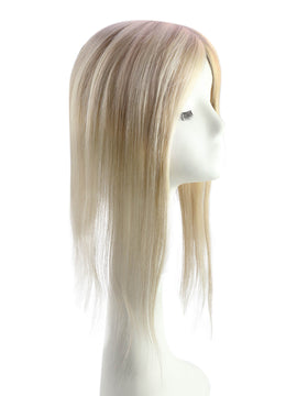 Toppers Hair Pieces 3*5inch Remy Human Hair Highlighted Blonde #P18/613 |Easyouth