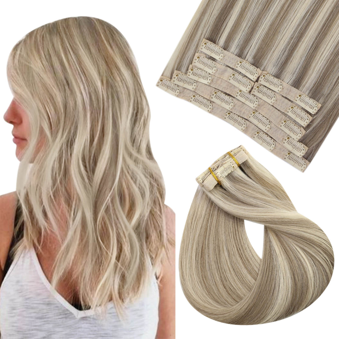 Clip On Hair Extensions Real Human Hair clip in hair extensions human hair clip in hair extensions for short hair