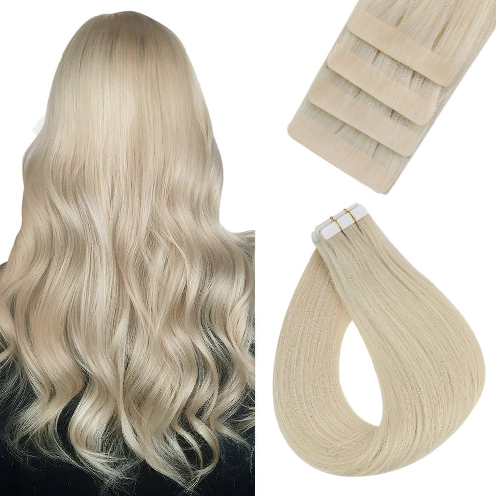 16 Inch Tape in Hair Extensions Blonde Tape in Extensions Blonde Tape Ins,18 inch Real Human Hair
