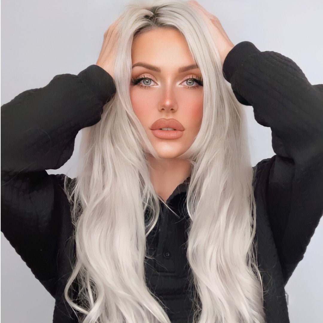 Tape in Hair Extensions Remy Human Hair Platinum Blonde