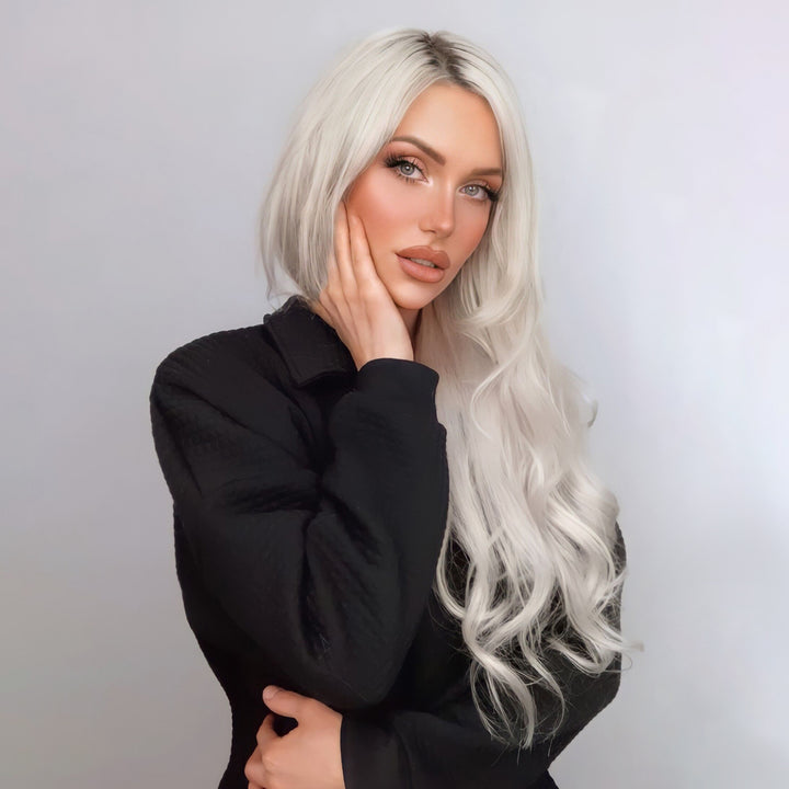 Tape in Hair Extensions Remy Human Hair Platinum Blonde
