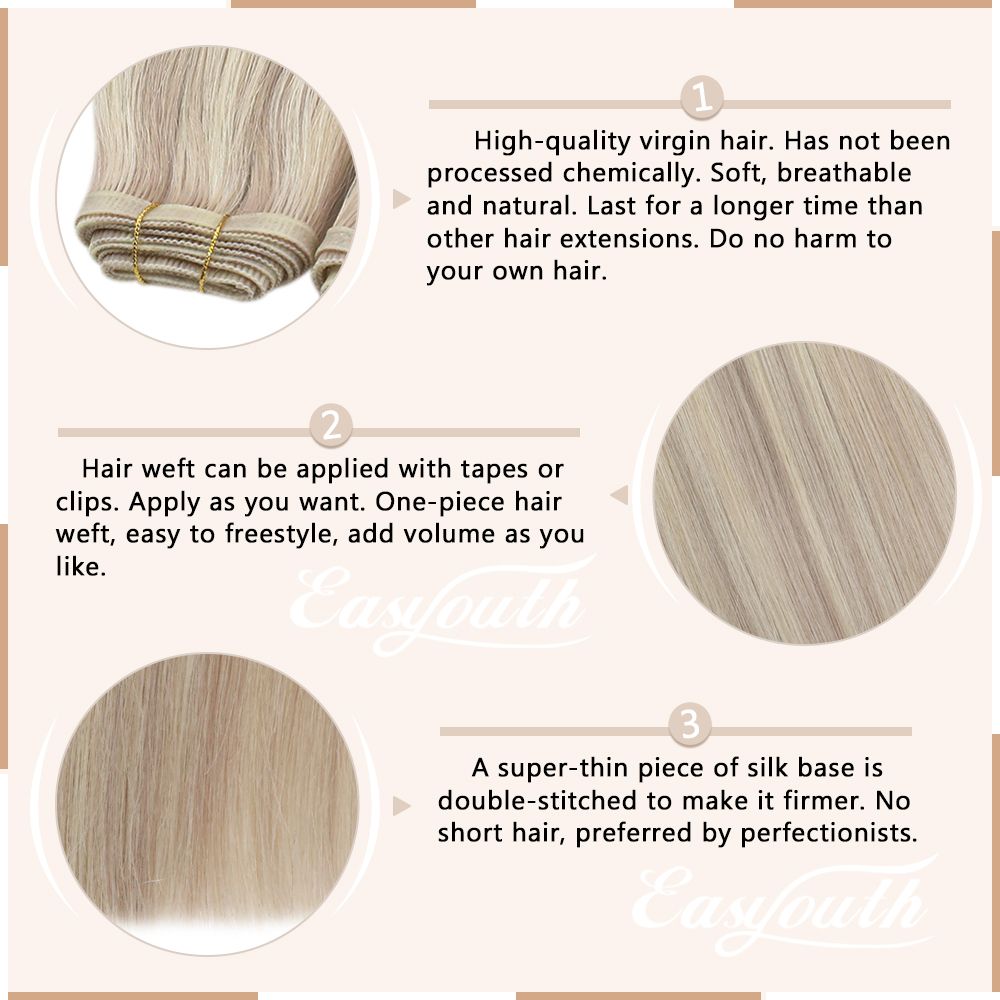 hair bundles 100% human hair flat weft invisible flat weft hair extensions flat weft extensions
