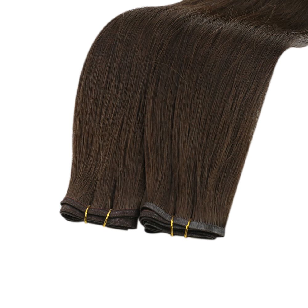 hair weft human hair flat silk weft machine weft hair extensions flat strand extensions invisible weft hair extensions