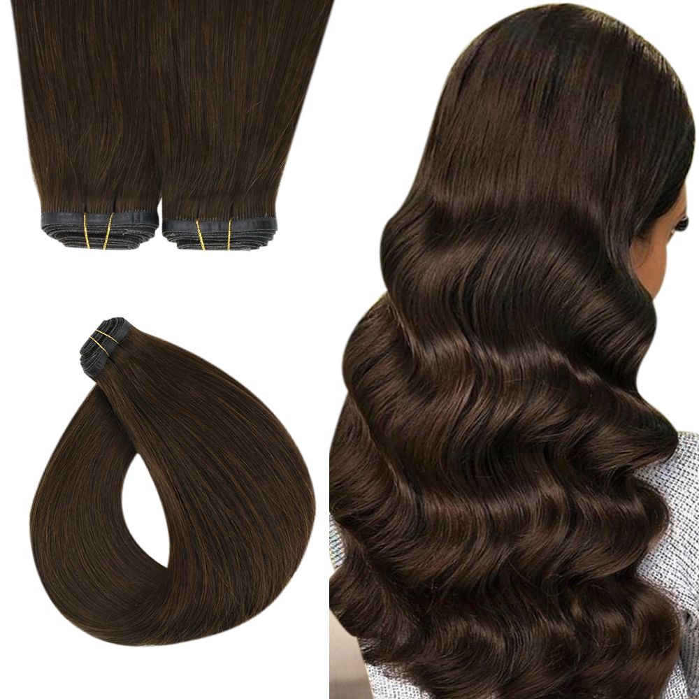 Sew Hair Extensions Human Hair  Invisible Flat Weft Human Hair