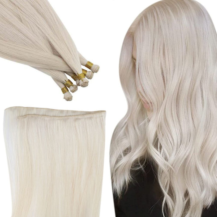 hand tied weft human hair extensions