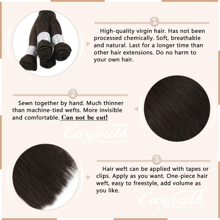 dark brown handtied weft weft hair extensions hand tied weft hair extensions best hand tied weft hair extensions
