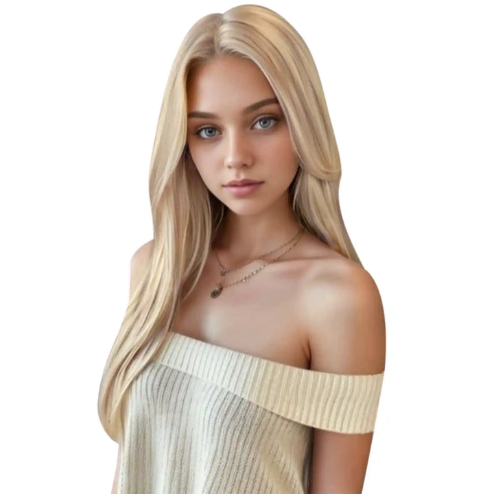 Easyouth Highlight Blonde Hair Fishnet base Toppers