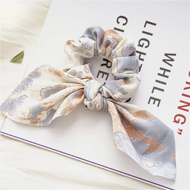 Easyouth Hair Colorful Bow Scrunchie