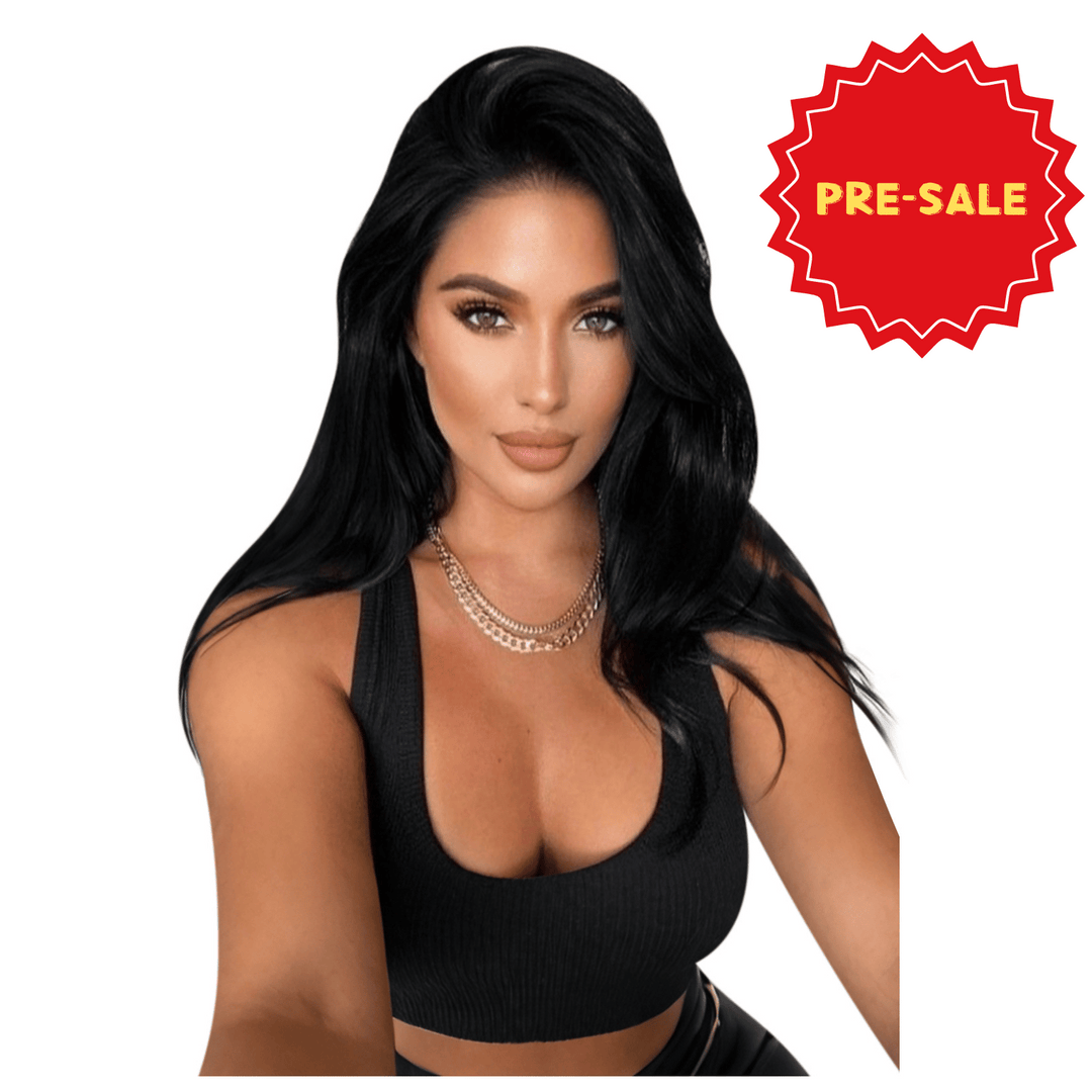 Easyouth Seamless Clip-ins Hair Extensions Jet Black  Hair Weft 16inch 18inch 14inch 20inch 22inch 24 inch