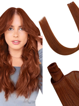 [NEW]Best Hair Extensions For Fine Hair Real Hair Extensions Genius Weft Copper #33