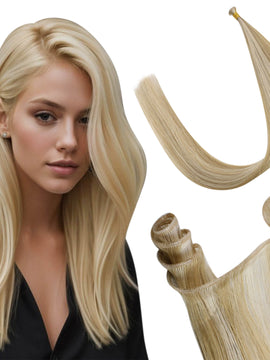 [NEW Color] Human Hair Weft Genius Weft Virgin Hair with Blonde Highlights #P16/22