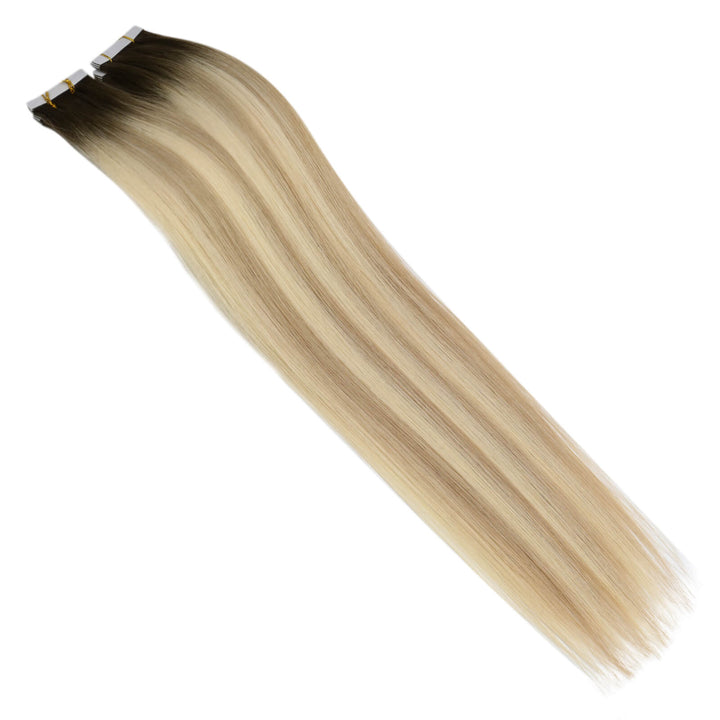 Real Human Hair Tape in Extensions, Best Tape for Hair Extensions, Tape in Extensions for Thin Hair,