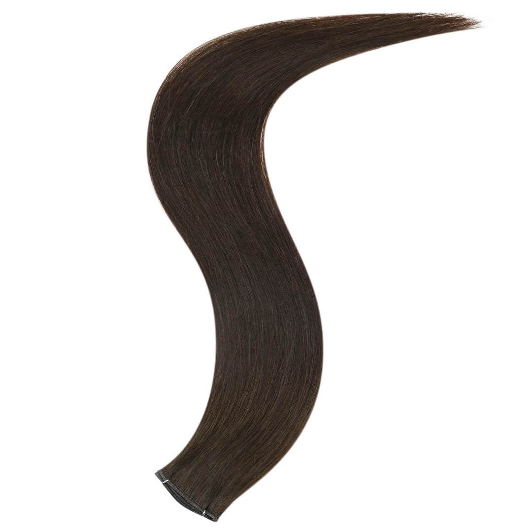 Easyouth Genius Weft Extensions 100% Virgin Human Hair Darkest Brown #2