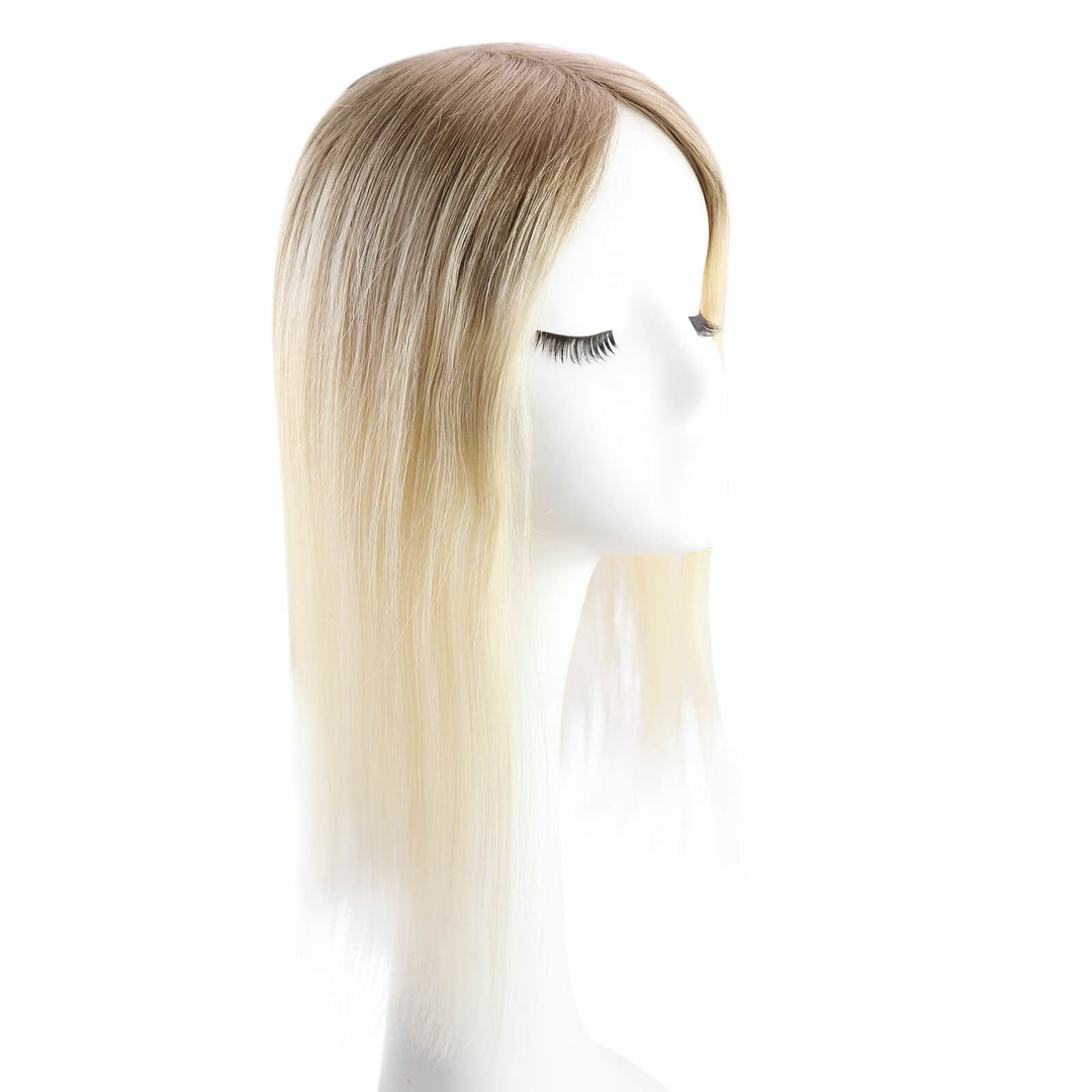 Toppers Hair Pieces 13*13cm Remy Human Hair Brown to Blonde 10t/613 |Easyouth