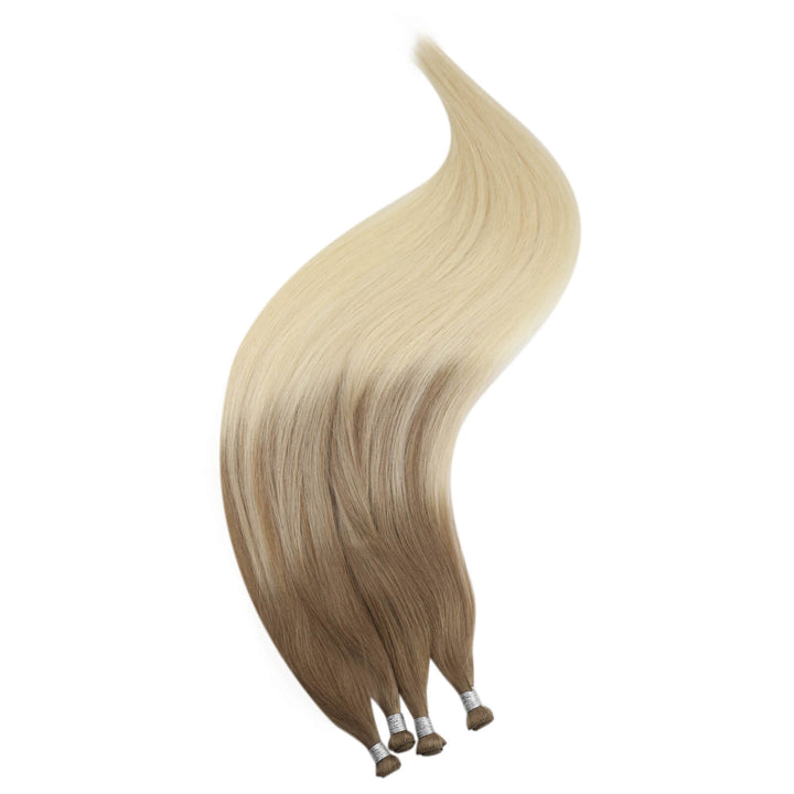 [NEW]Hand Tied Weft Human Bundles Virgin Hair Balayage Blonde #BA8/60 |Easyouth