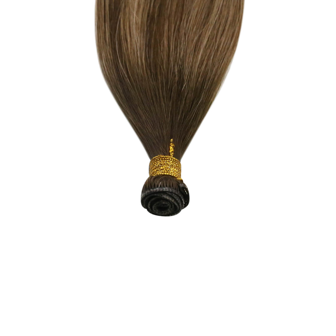 Easyouth Genius Weft Extensions Virgin Hair Brown with Blonde #4/27/4