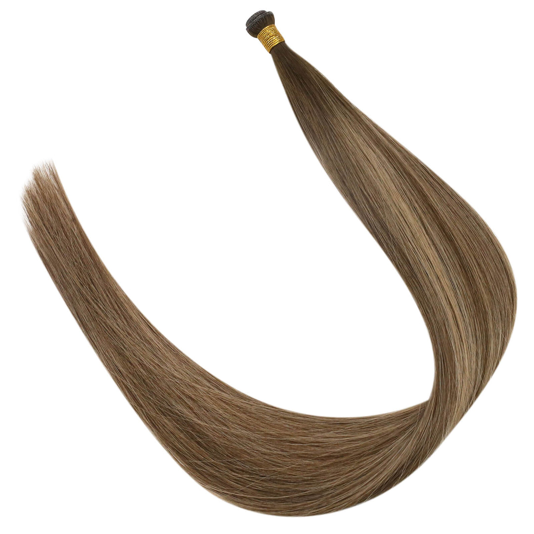 Easyouth Genius Weft Extensions Virgin Hair Brown with Blonde #4/27/4