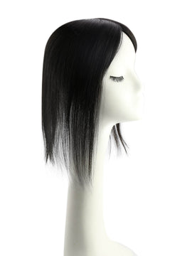 Toppers Hair Pieces 3*5inch Remy Human Hair Off Black #1B |Easyouth