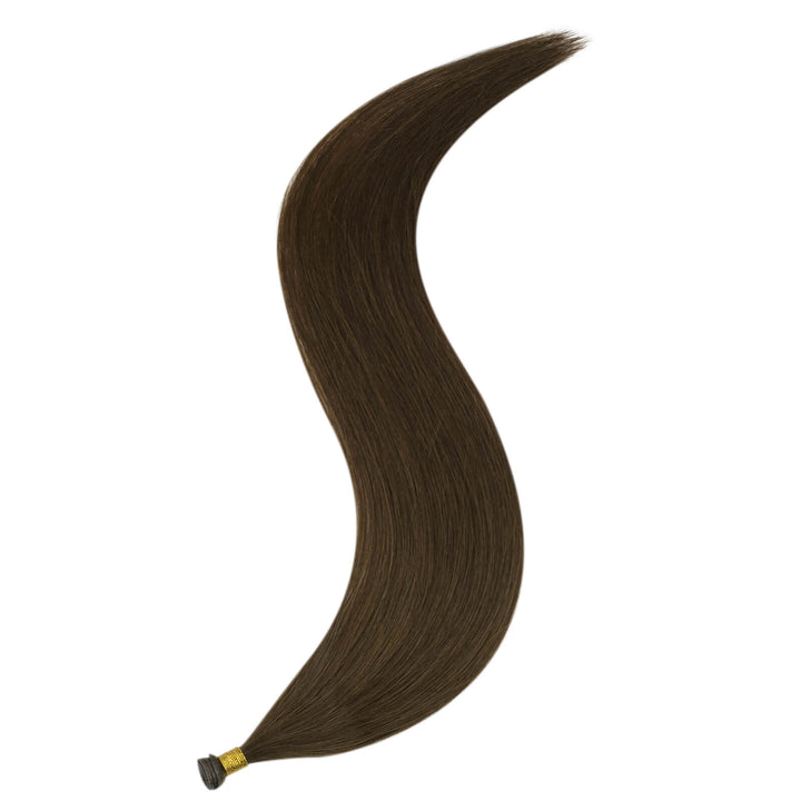 Genius Weft Extensions 100% Virgin Hair Dark Brown #4