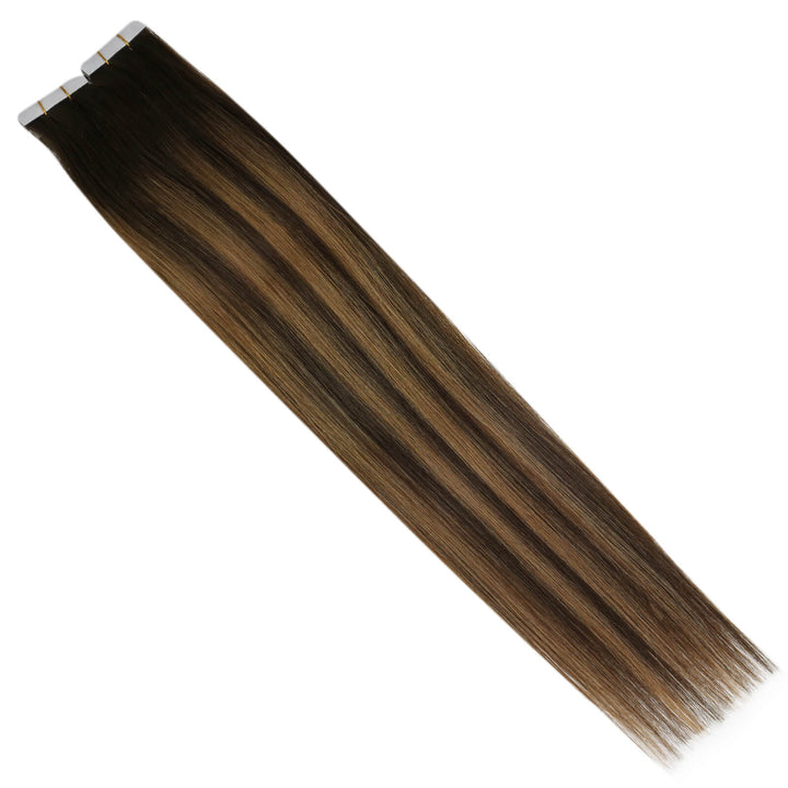 Straight Tape in Hair Extensions, Invisible Tape Hair Extensions, Best Tape in Extensions,