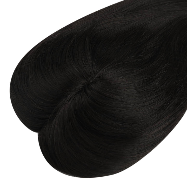 Toppers Hair Pieces 13*13cm Remy Human Hair Off Black #1B |Easyouth