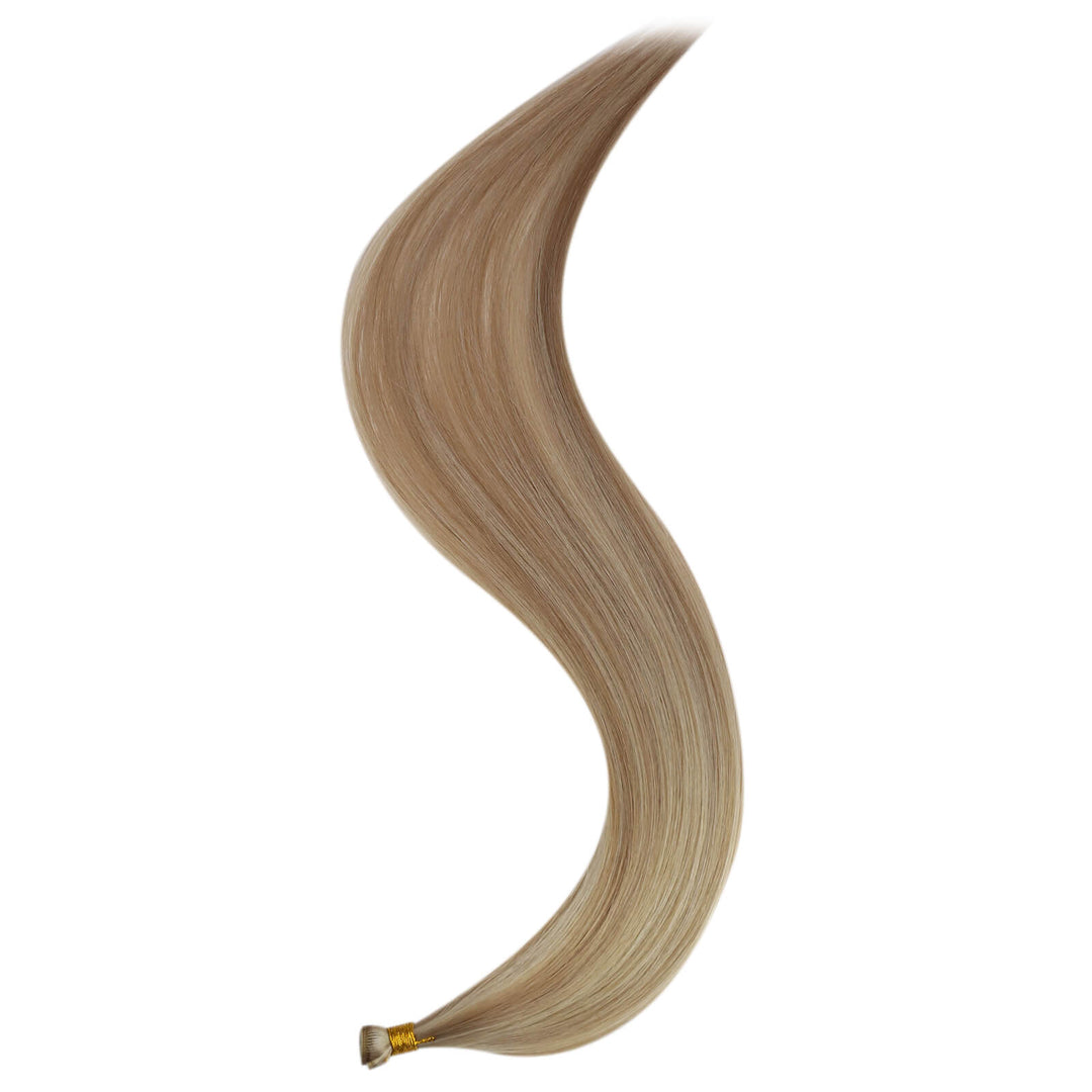Easyouth Genius Weft Extensions 100% Virgin Human Hair Brown with Blonde#P18/613