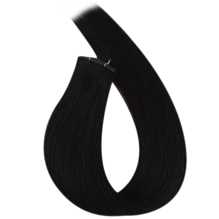 Easyouth Genius Weft Extensions 100% Virgin Human Hair Off Black#1B