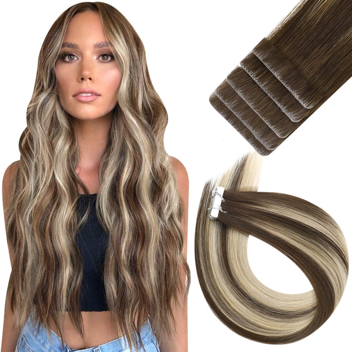 [New]The Best Tape In Hair Extensions Tape Extensions Balayage Virgin Injection Hair #4/8/4/22/800