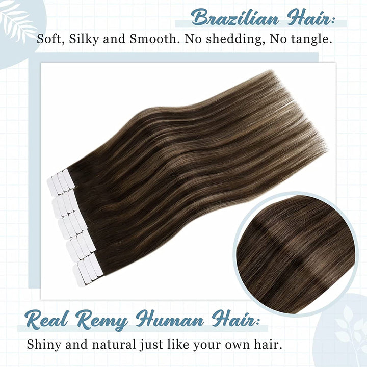 Tape in Hair Extensions #2/8/2