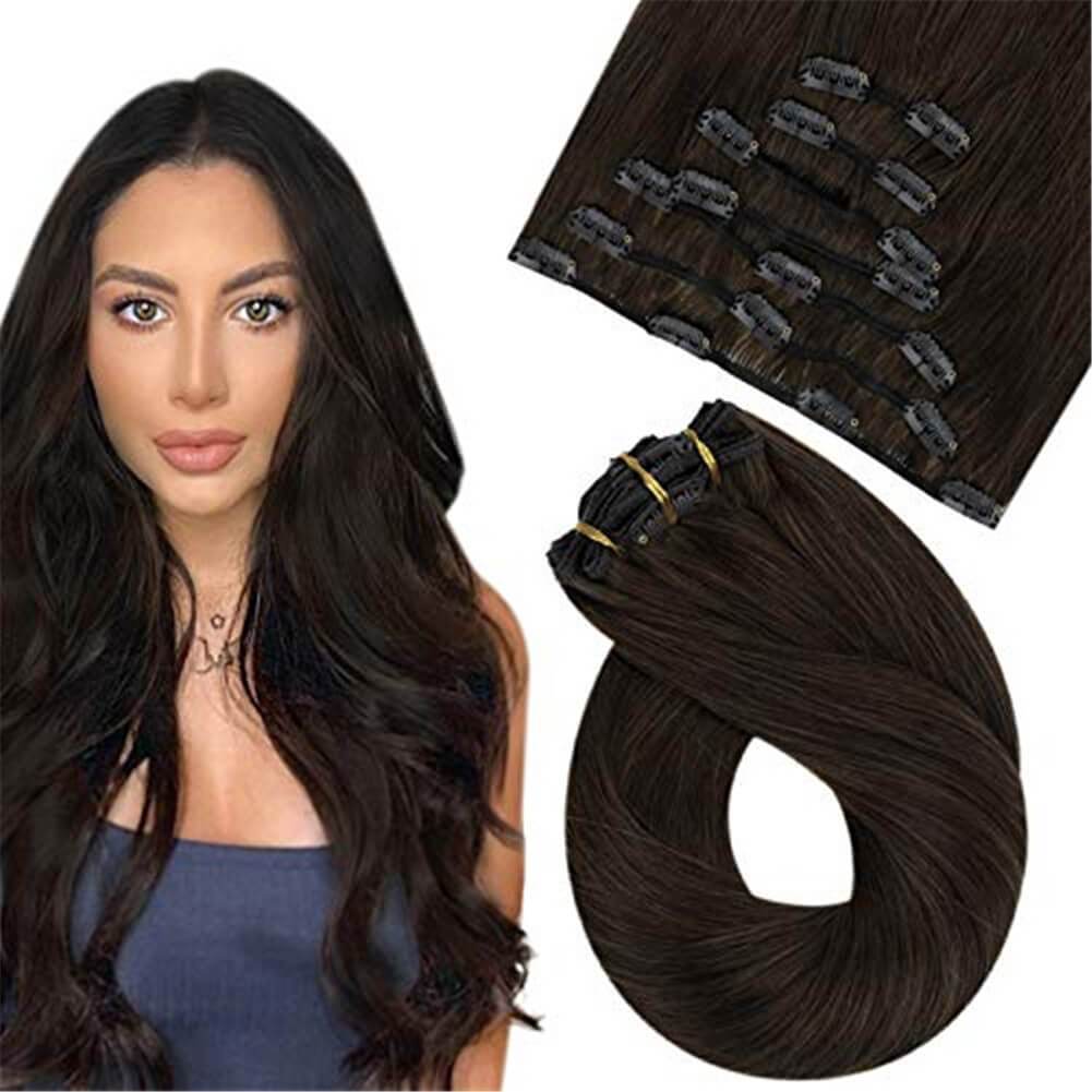 Easyouth Clip in Hair Extensions Real Hair