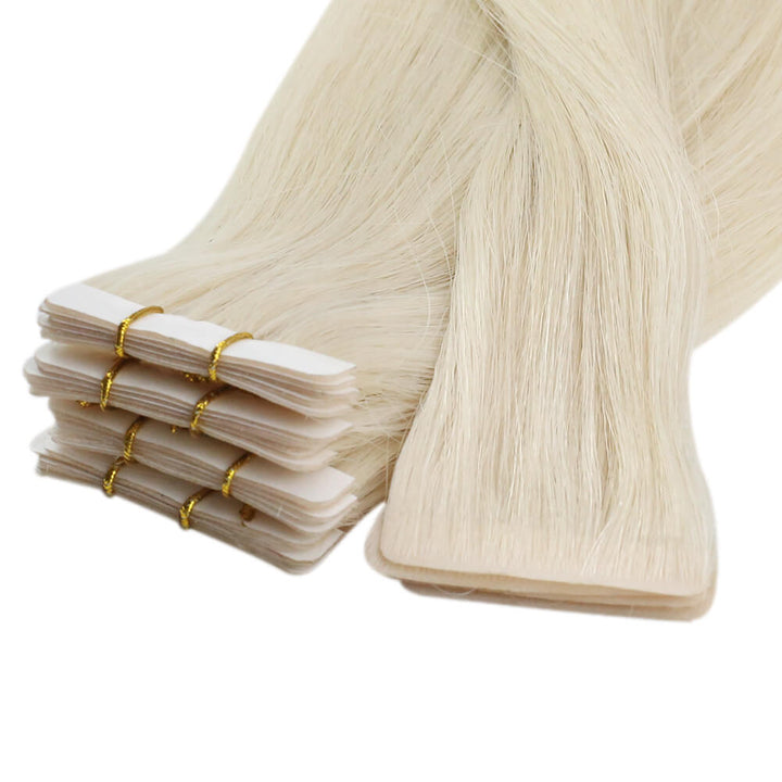 blonde virgin tape in hair extensions