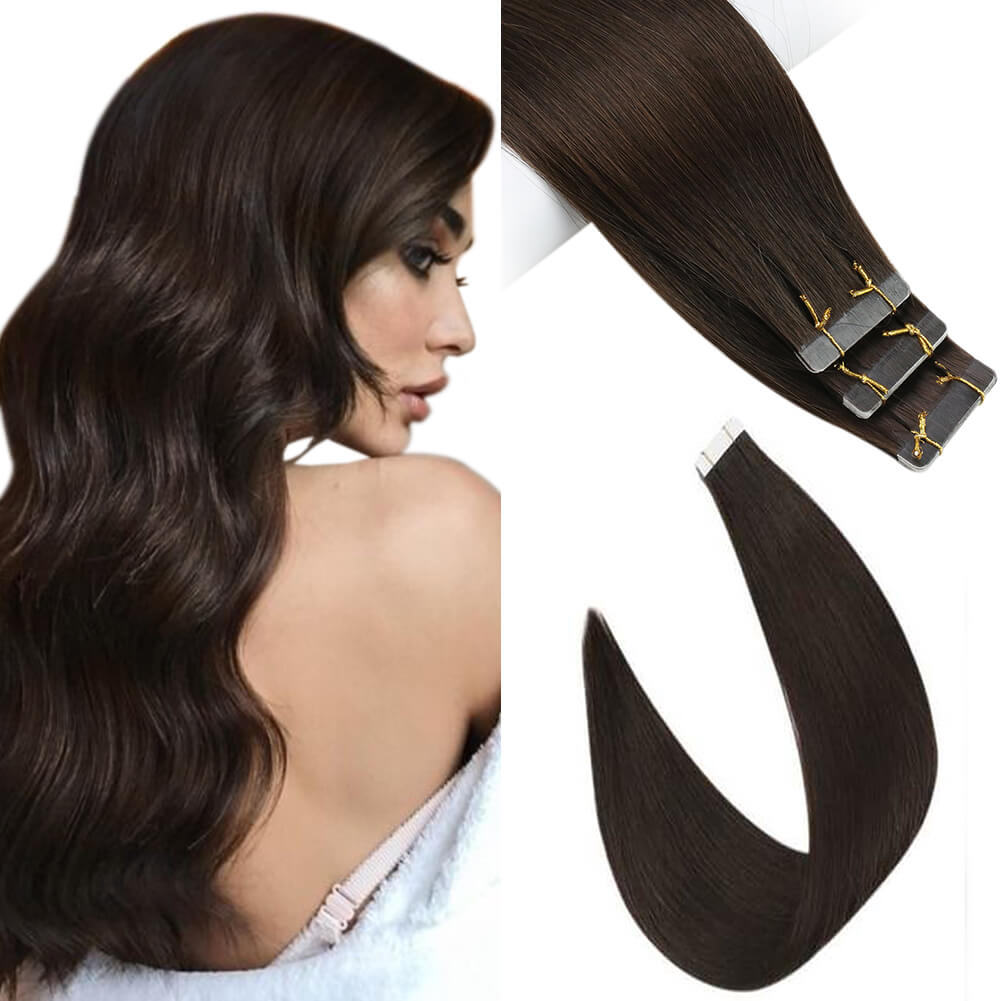 brown hair extensions virgin tape ins