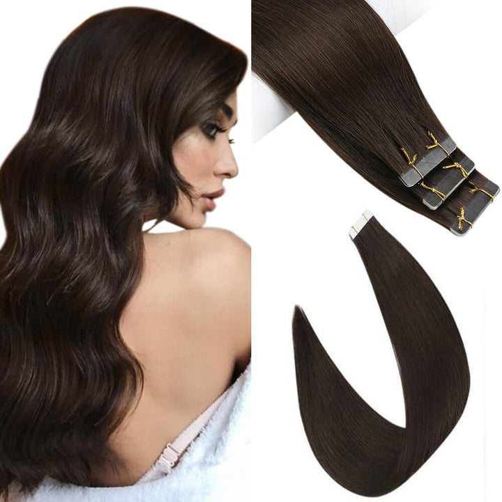brown hair extensions virgin tape ins