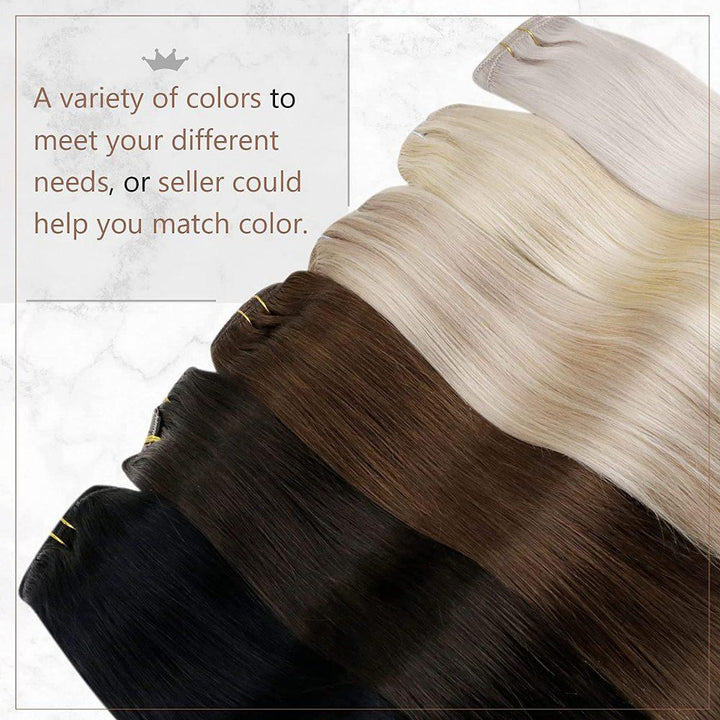 brown remy clip in hair extensions