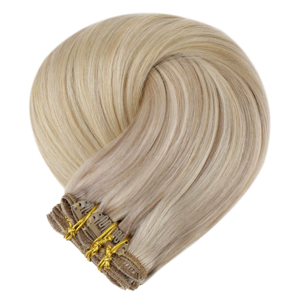 100% real hair clip in extensions