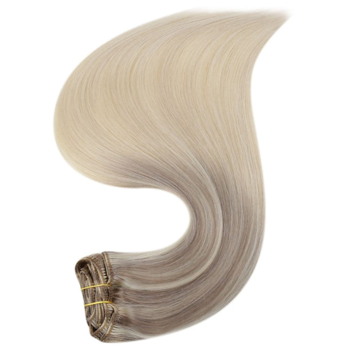 100% real human hair clip in extensions