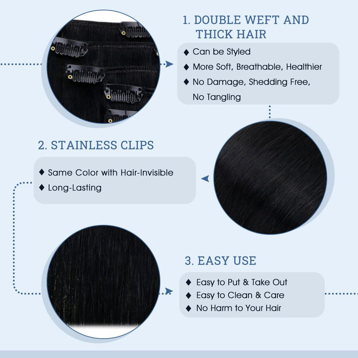 clip in extensions human hair