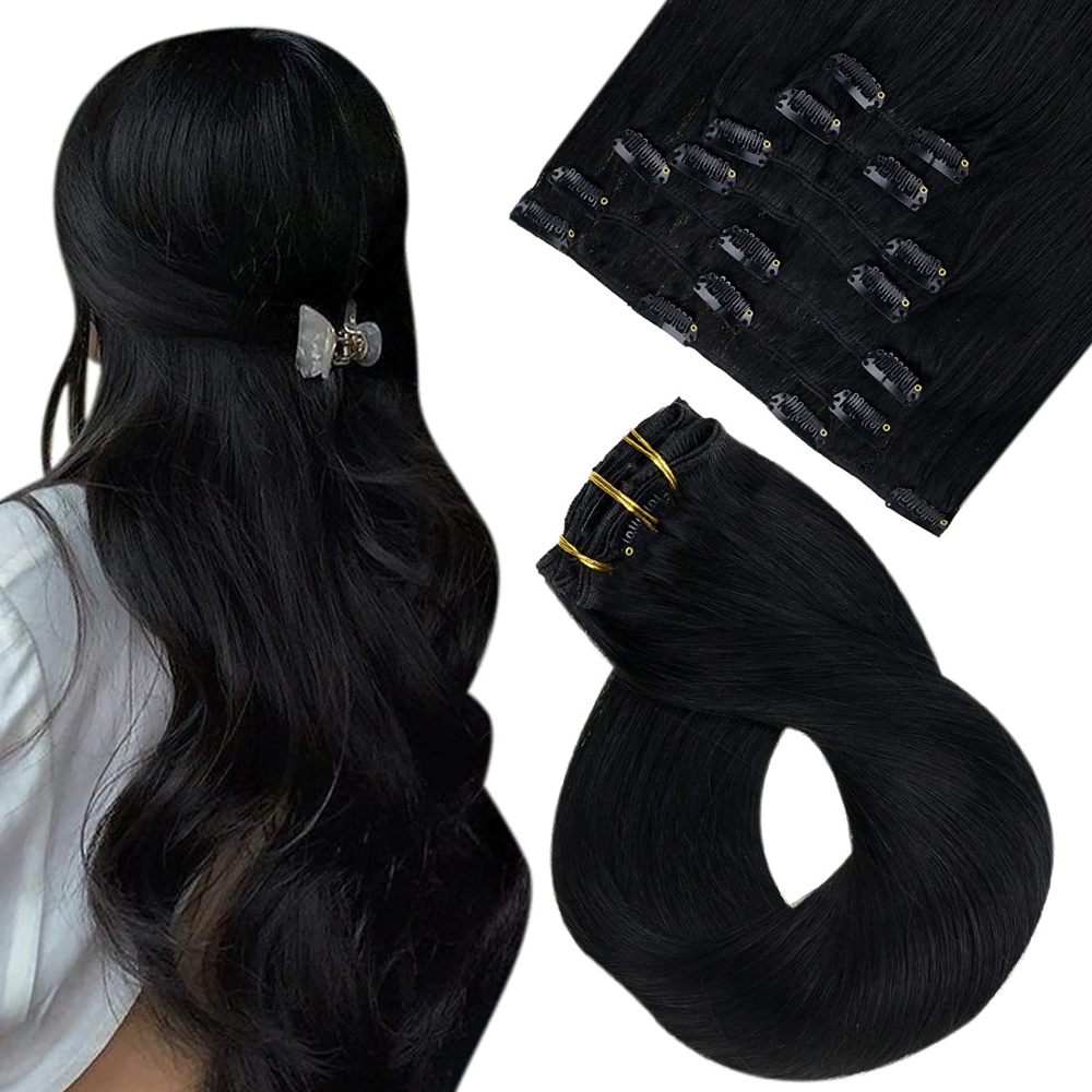 clip in black hair extensions