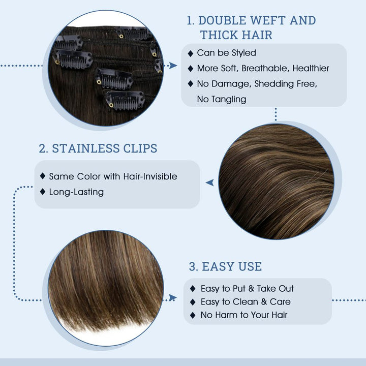 clip in balayage hair extensions