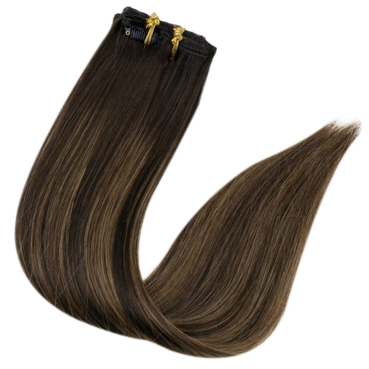 100% real hair clip in extensions