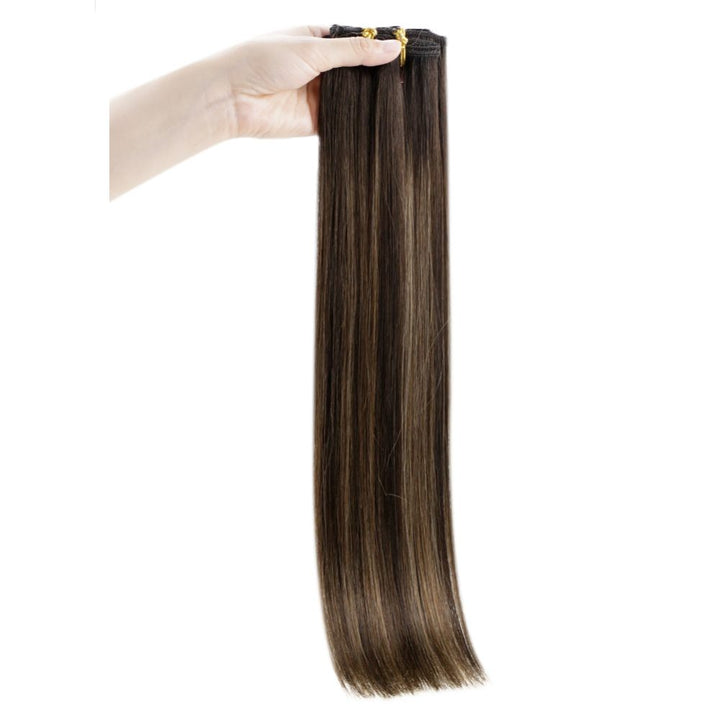 seamless clip in human hair extensions