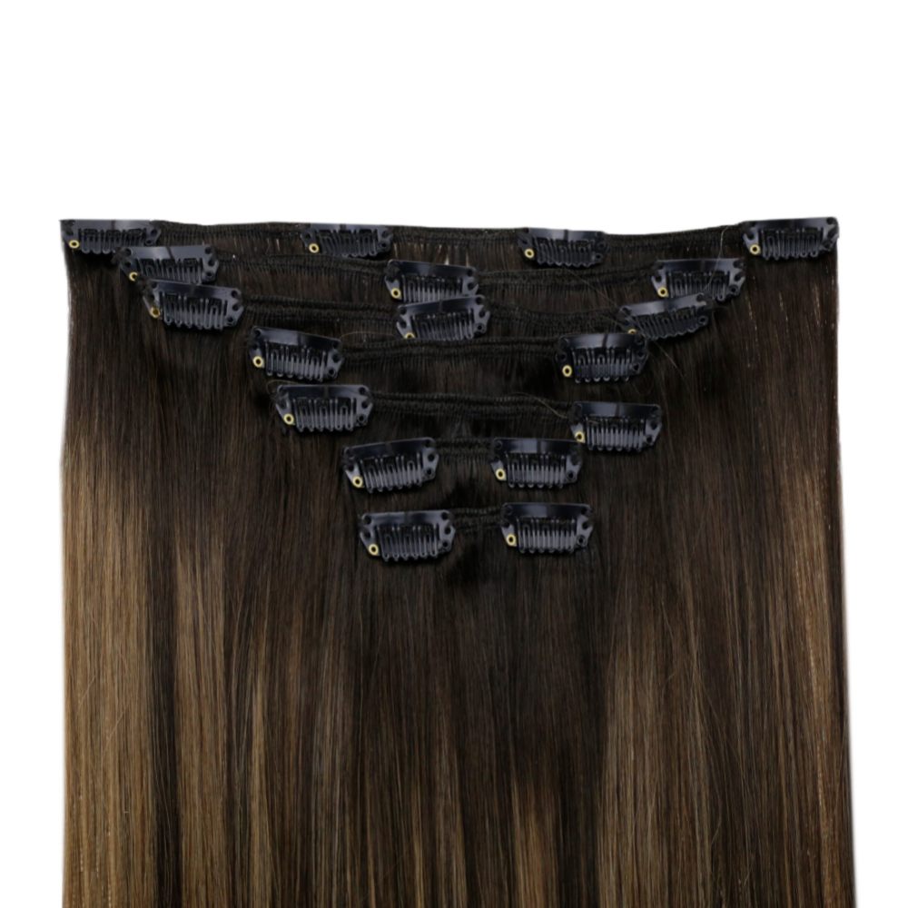 brazilian human hair clip in extensions