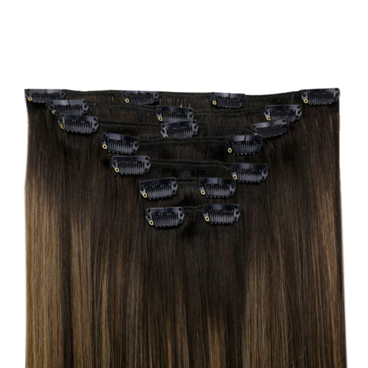 brazilian human hair clip in extensions